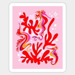 Pretentious Seahorses Sticker